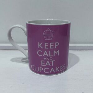 Kent Pottery Pink & White  "Keep Calm & Eat Cupcakes” Coffee / Tea Mug